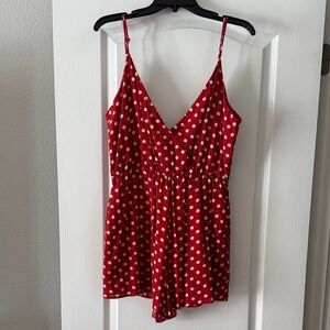 Red Polka Dot Women's Top
